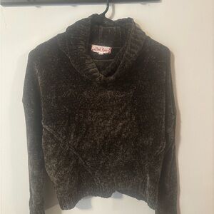 Pink Rose Women's Dark Brown Cowl Neck Sweater